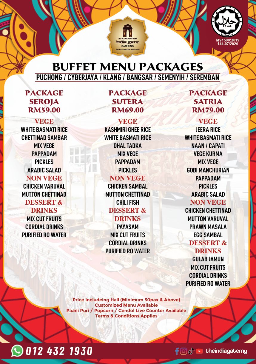 India Gate catering brochure page 4